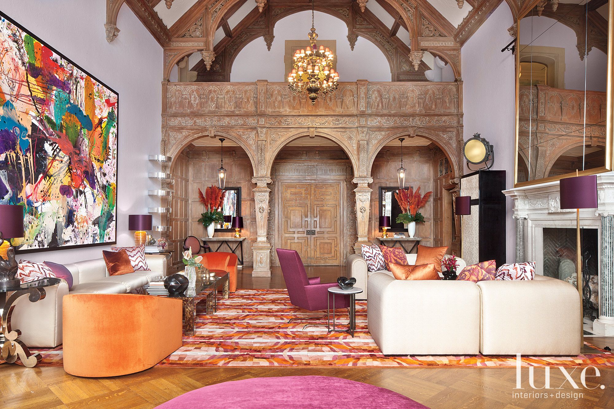 Dramatic Living Room - Luxe Interiors + Design