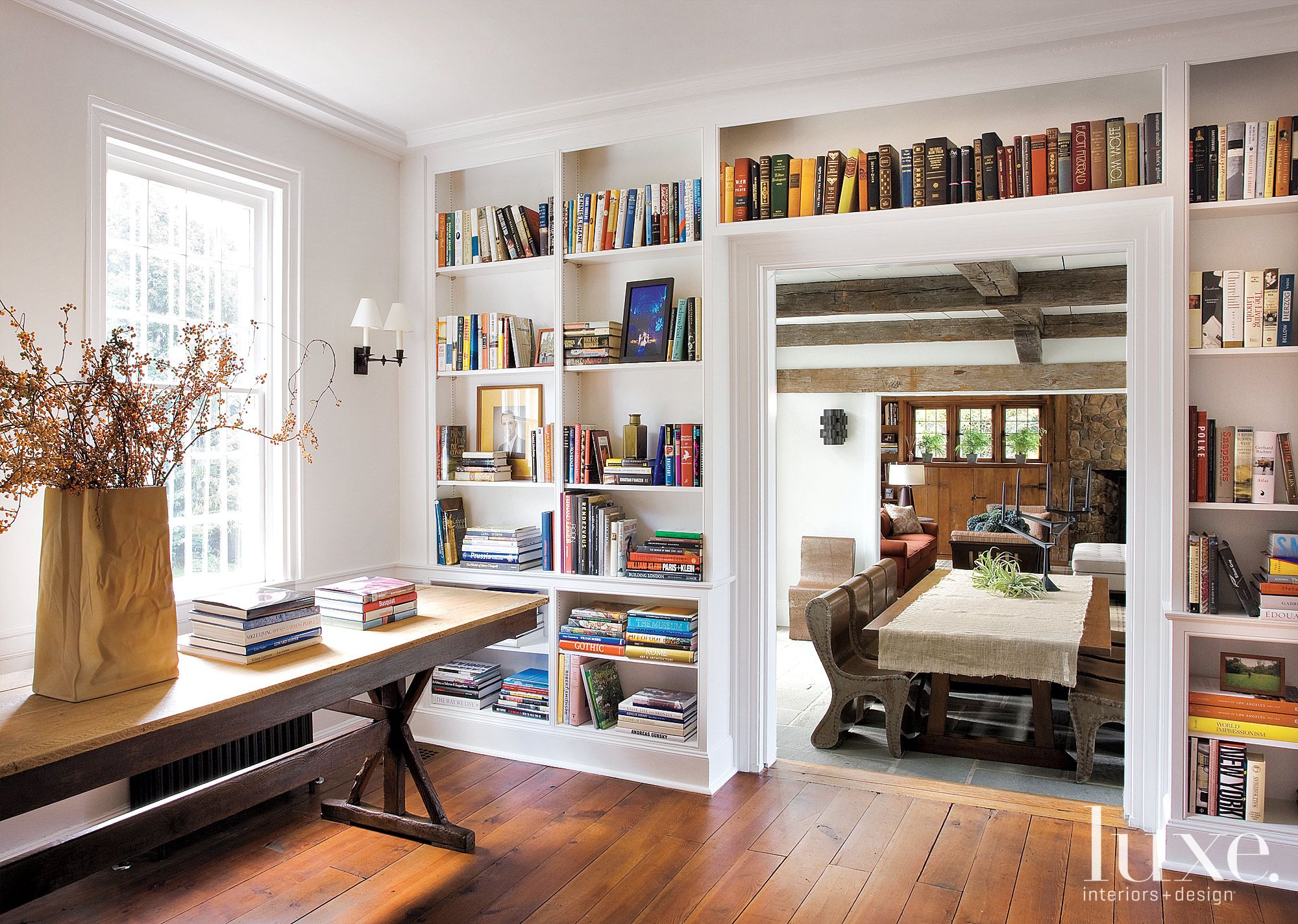 Quaint Home Library Luxe Interiors + Design