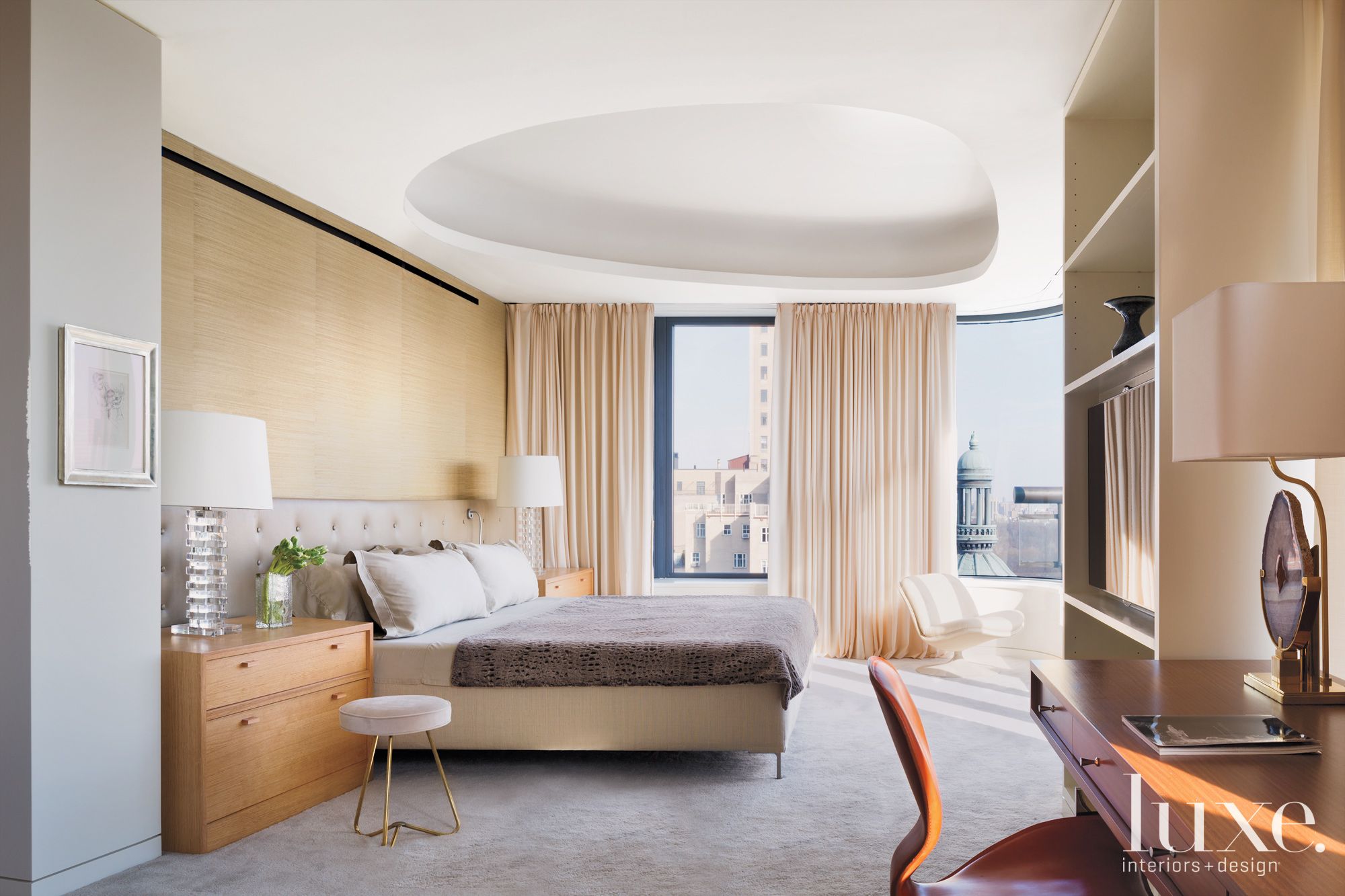 Modern Neutral Master Bedroom Luxe Interiors + Design