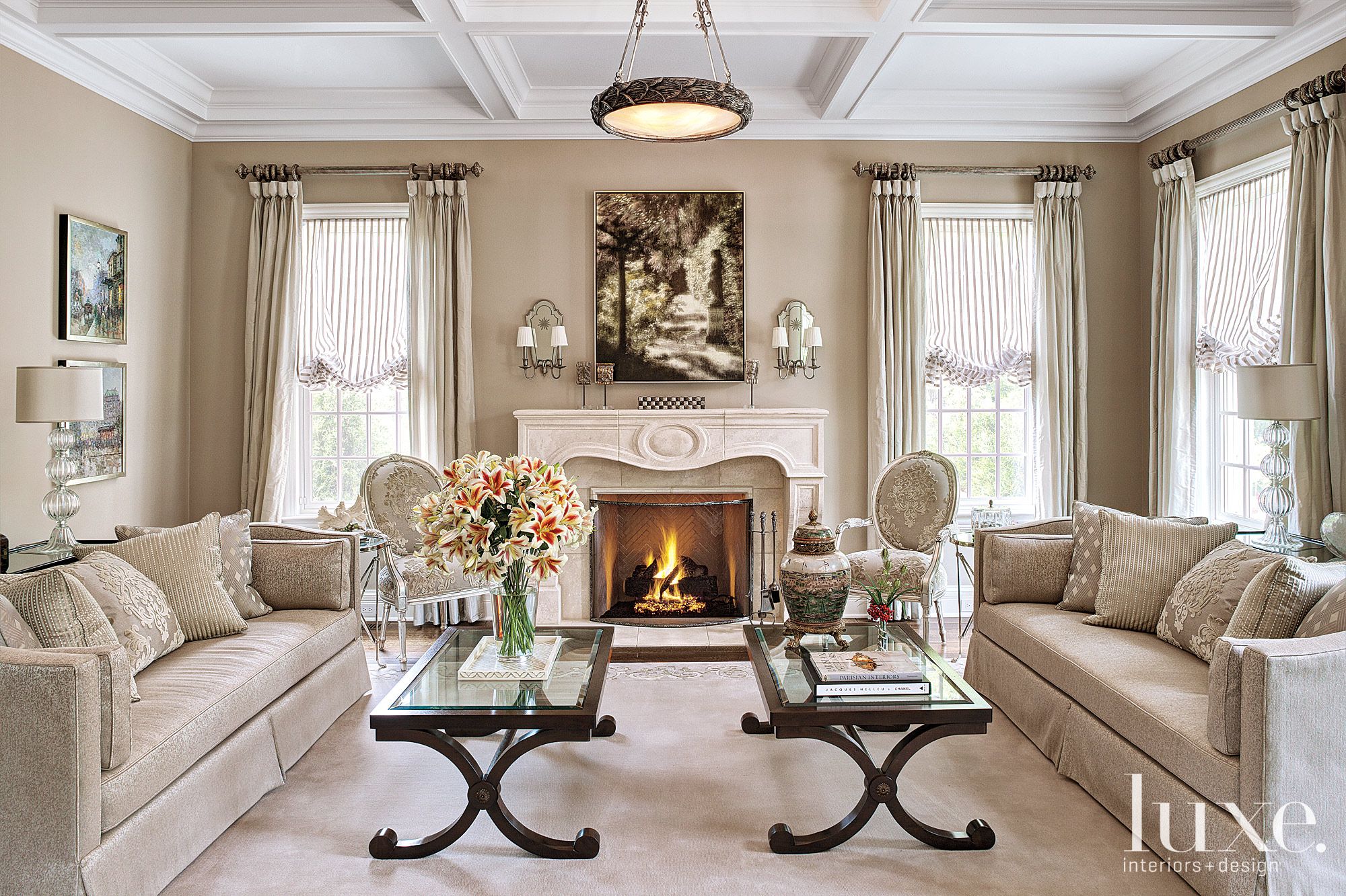 Contemporary Neutral Sitting Room | Luxe Interiors + Design