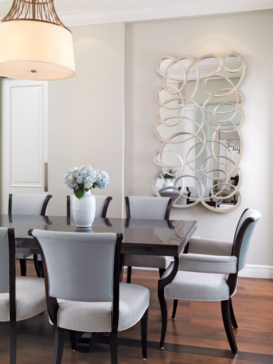 Transitional Neutral Dining Room Luxe Interiors + Design
