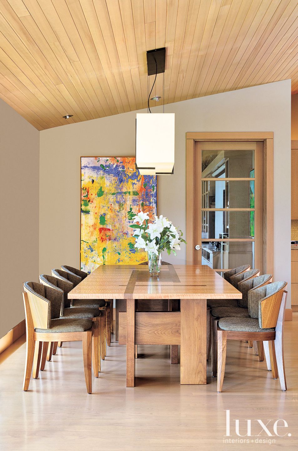 Neutral Modern Dining Room Luxe Interiors + Design