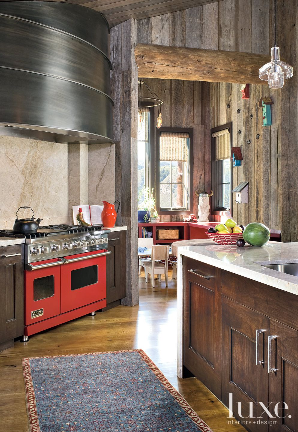 Rustic Reclaimed Wood Kitchen - Luxe Interiors + Design