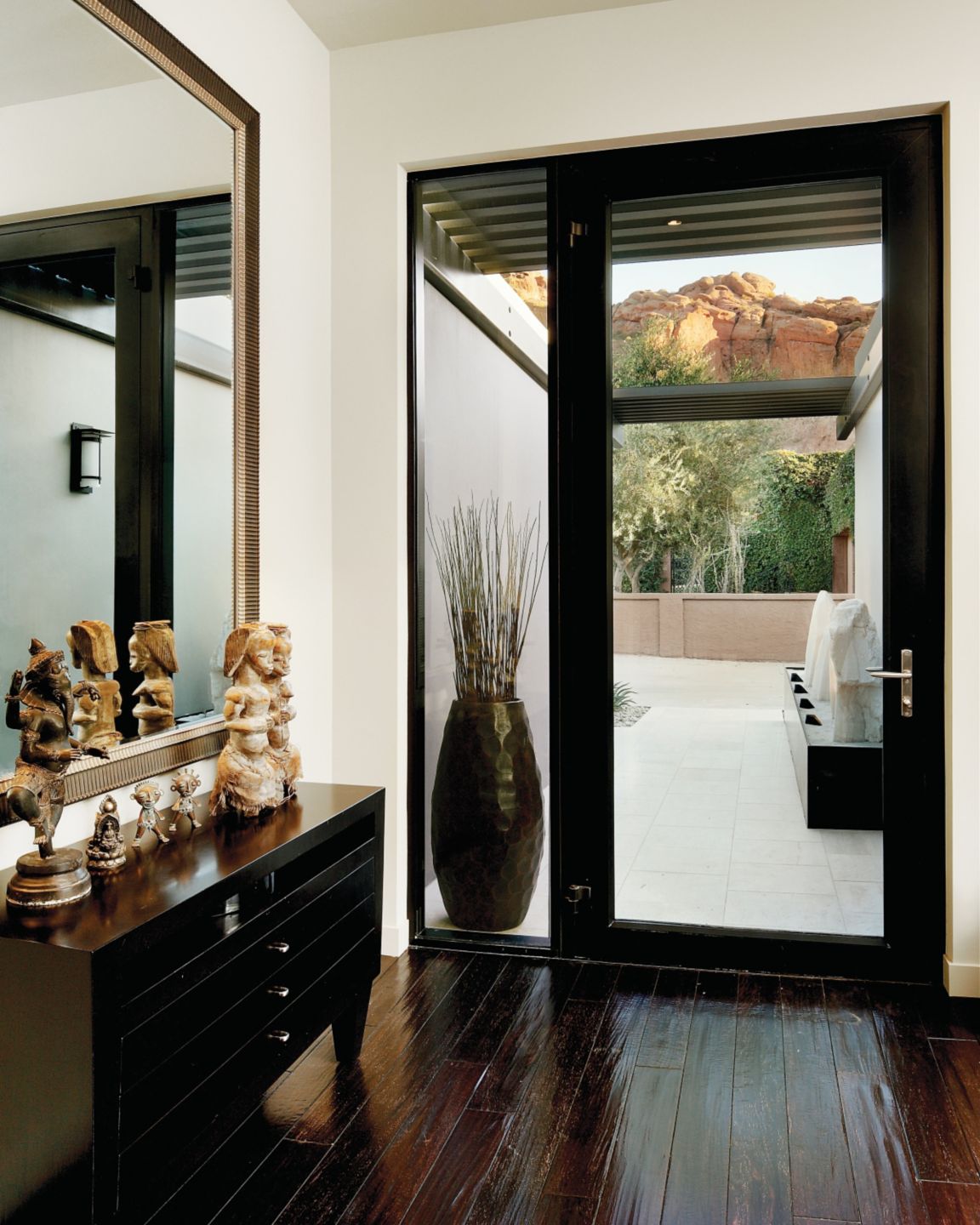 Contemporary Asian Foyer - Luxe Interiors + Design