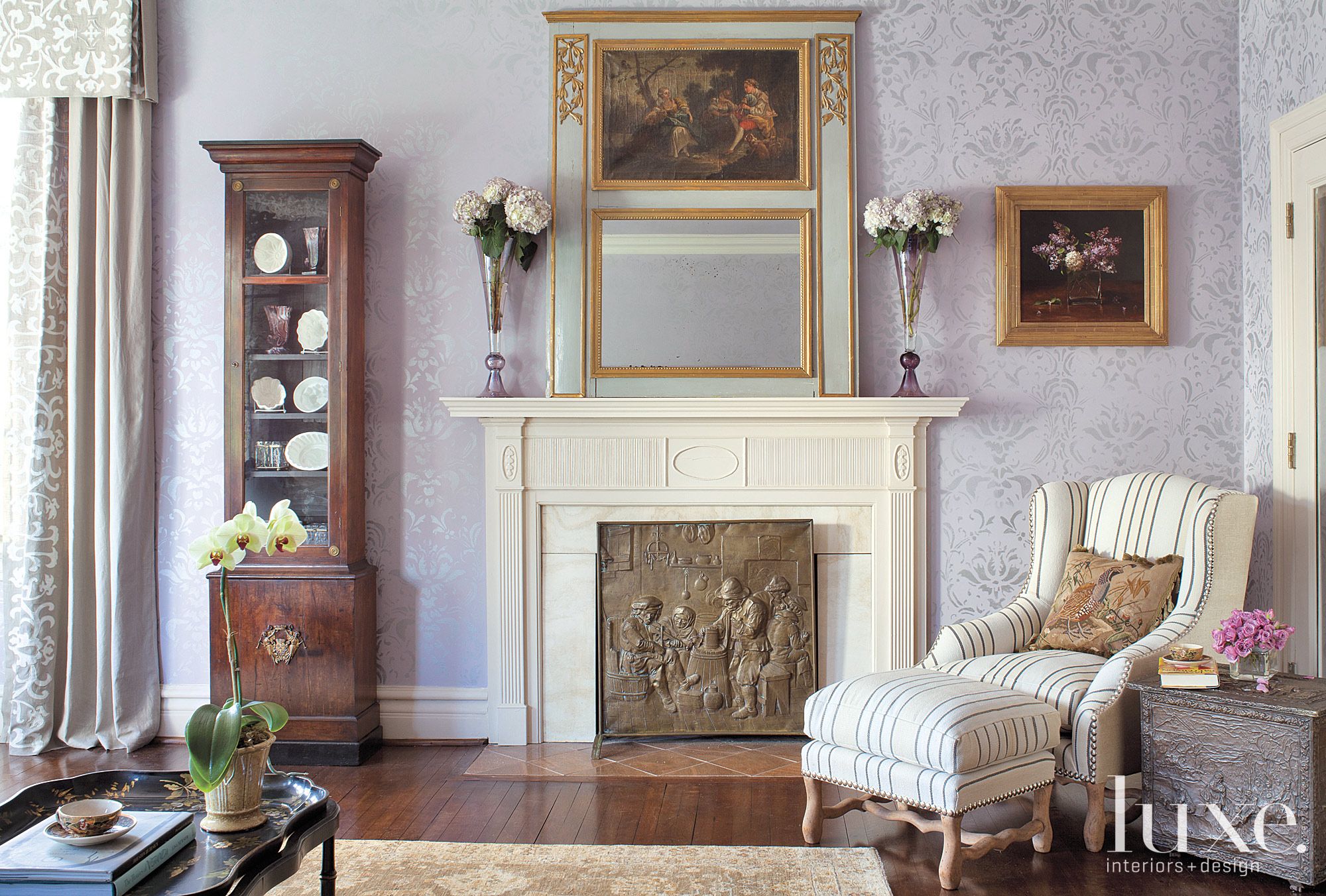 Gray Venetian Master Bedroom Luxe Interiors Design