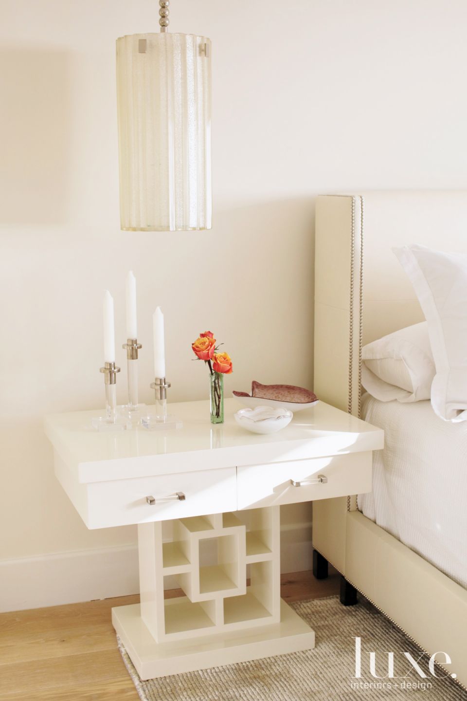 Modern White Side Table Luxe Interiors + Design