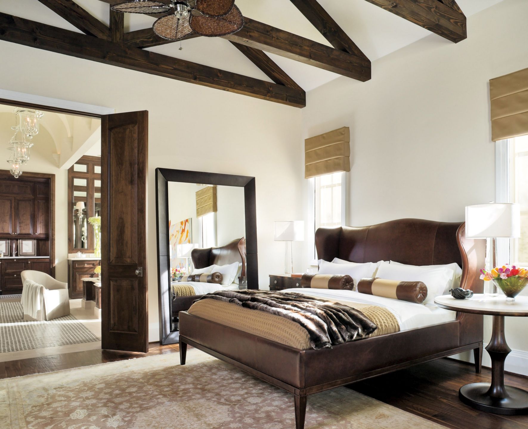 Rustic Neutral Bedroom Luxe Interiors + Design