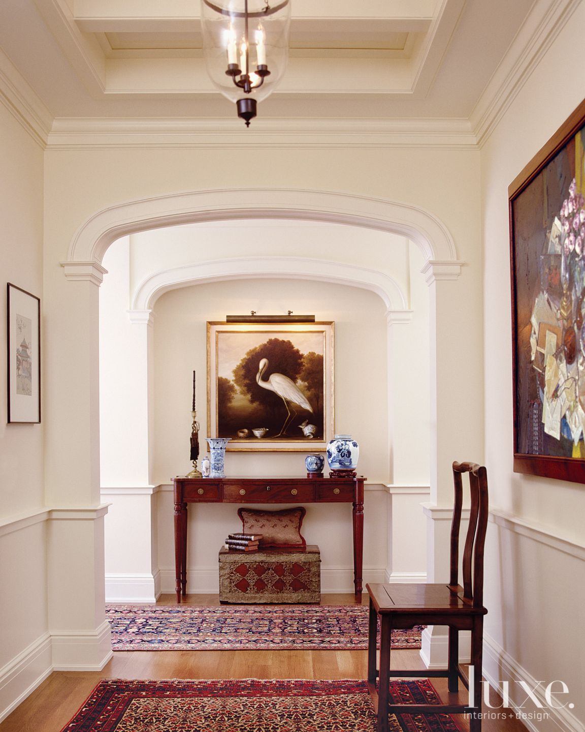 Neutral Traditional Foyer Luxe Interiors + Design
