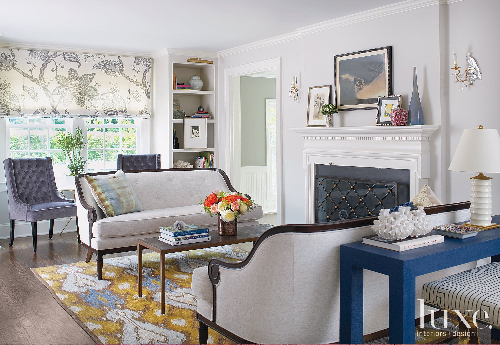 Neutral Eclectic Living Room - Luxe Interiors + Design