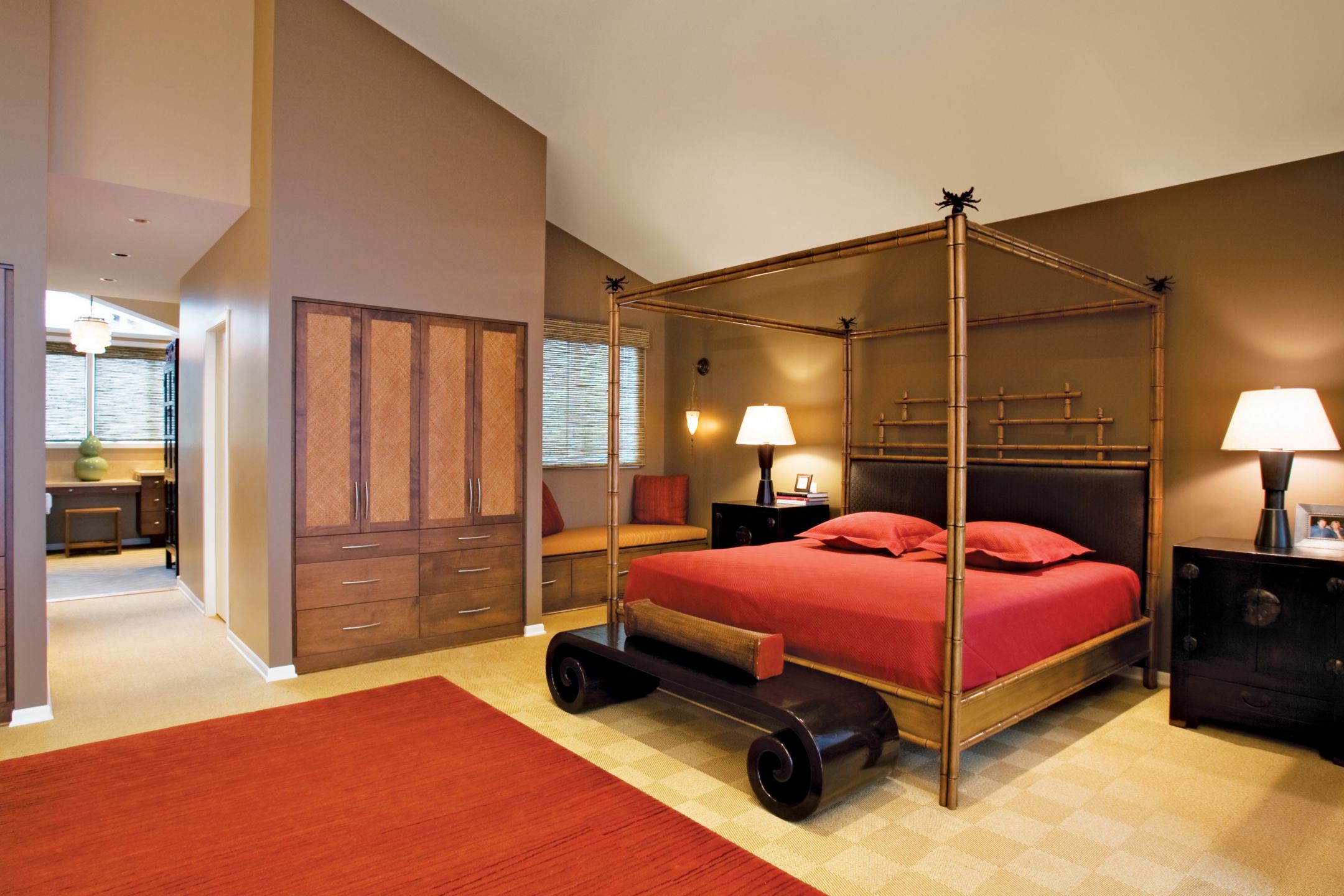 Contemporary Brown Bedroom Luxe Interiors + Design