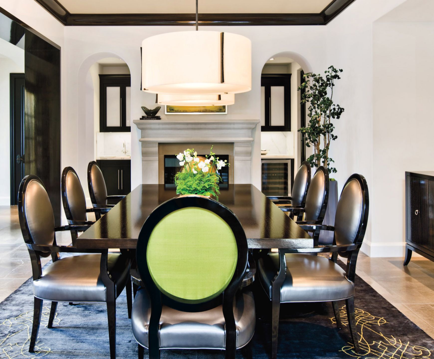 Modern Neutral Dining Room Table