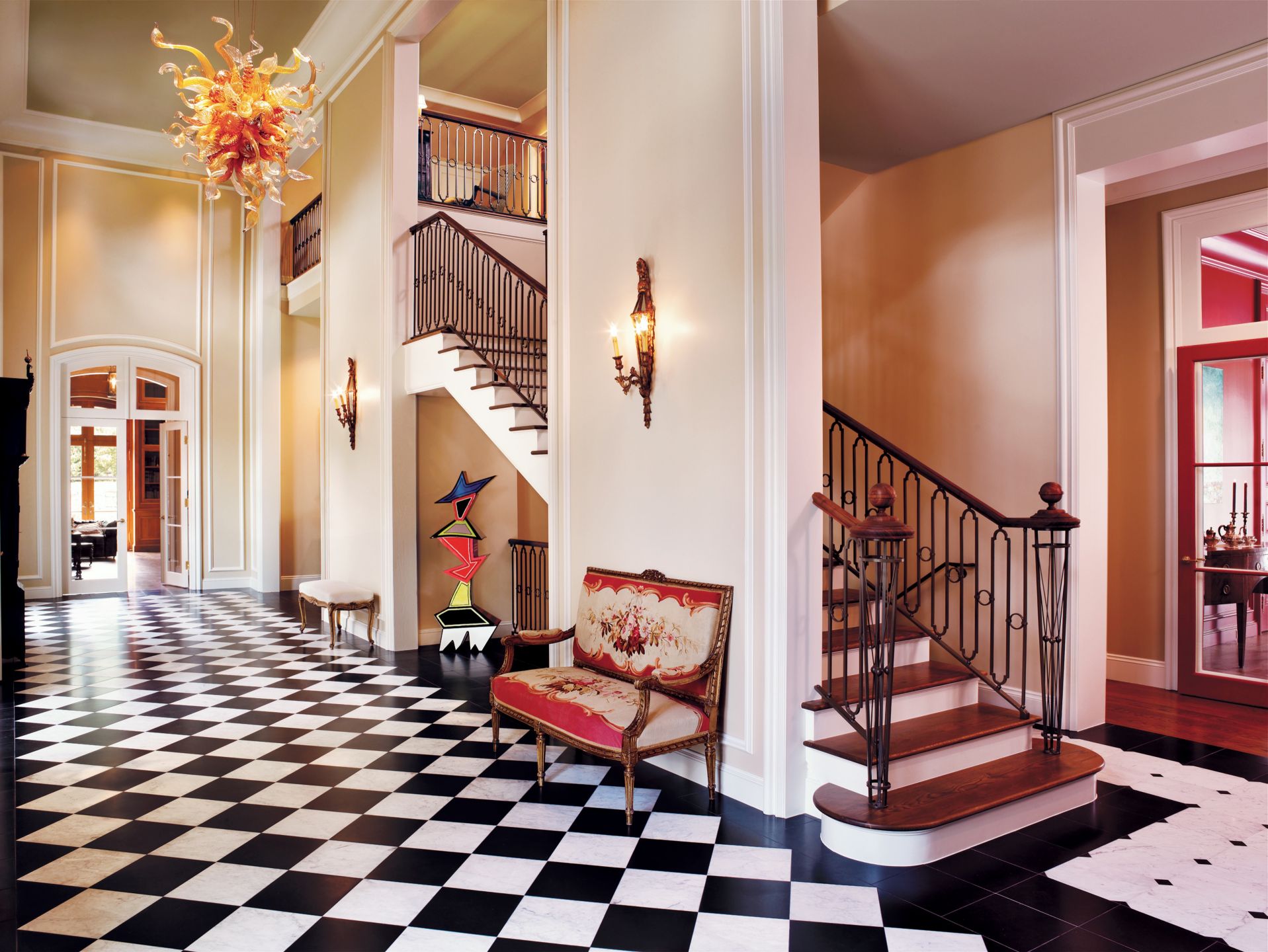 Traditional Transitional Foyer Luxe Interiors + Design