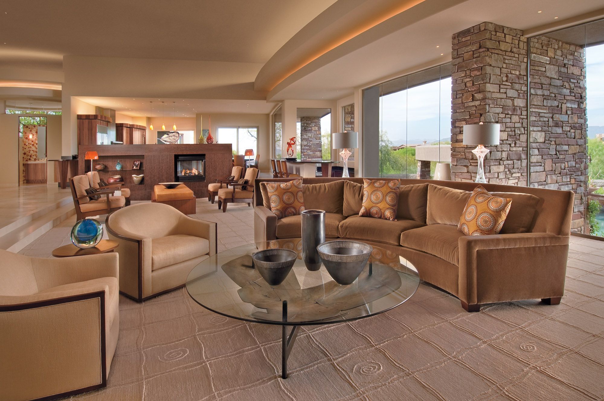 Desert Living Area Luxe Interiors + Design