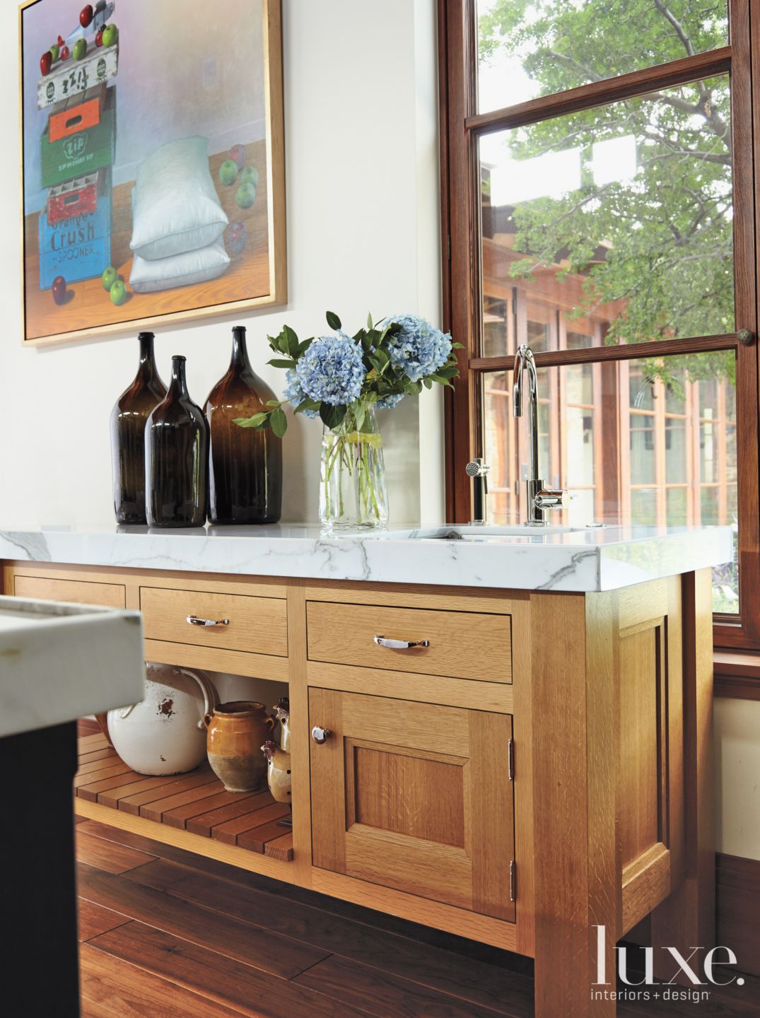 Modern Kitchen Prep Bench - Luxe Interiors + Design