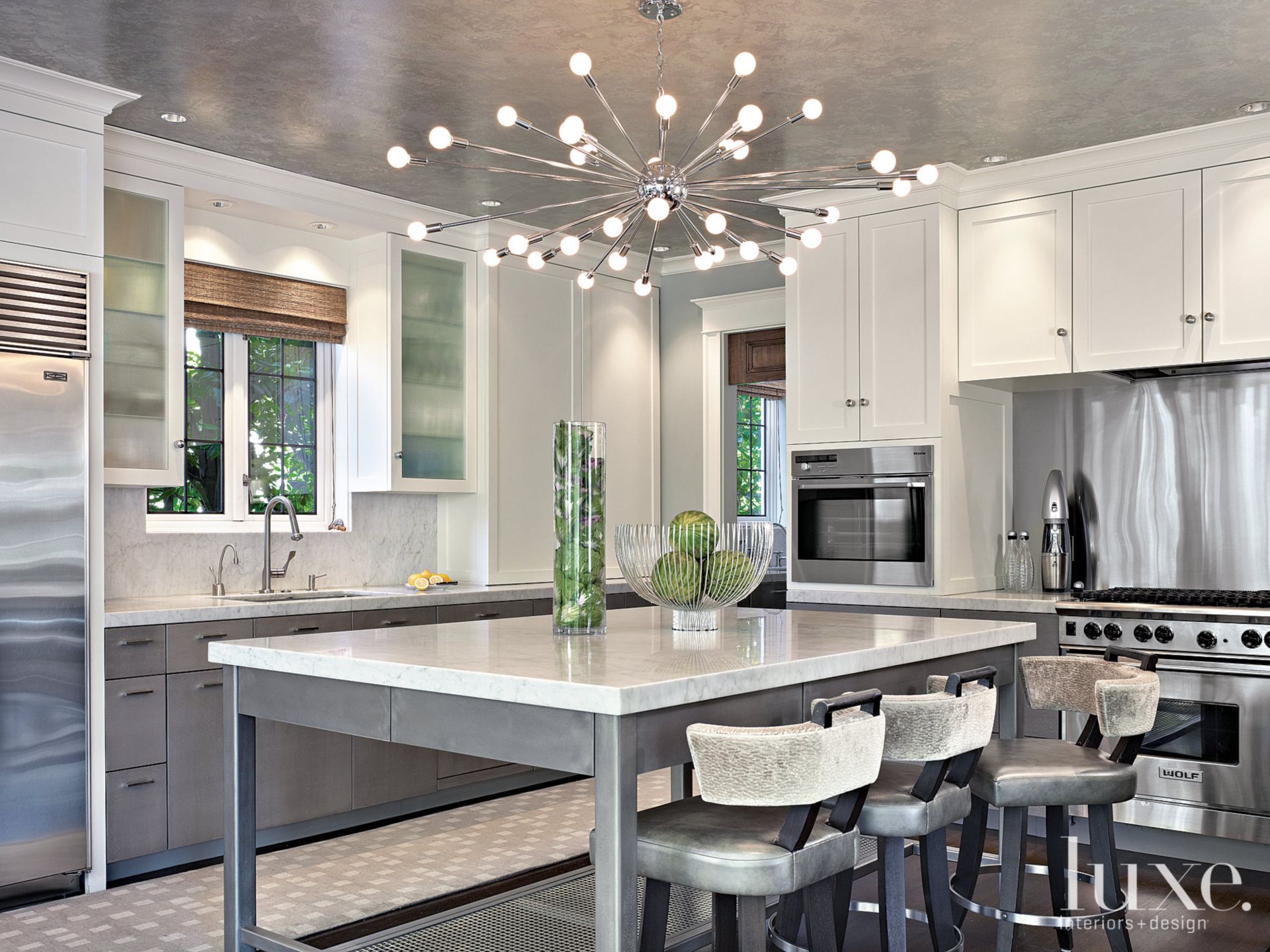 Silver Transitional Kitchen