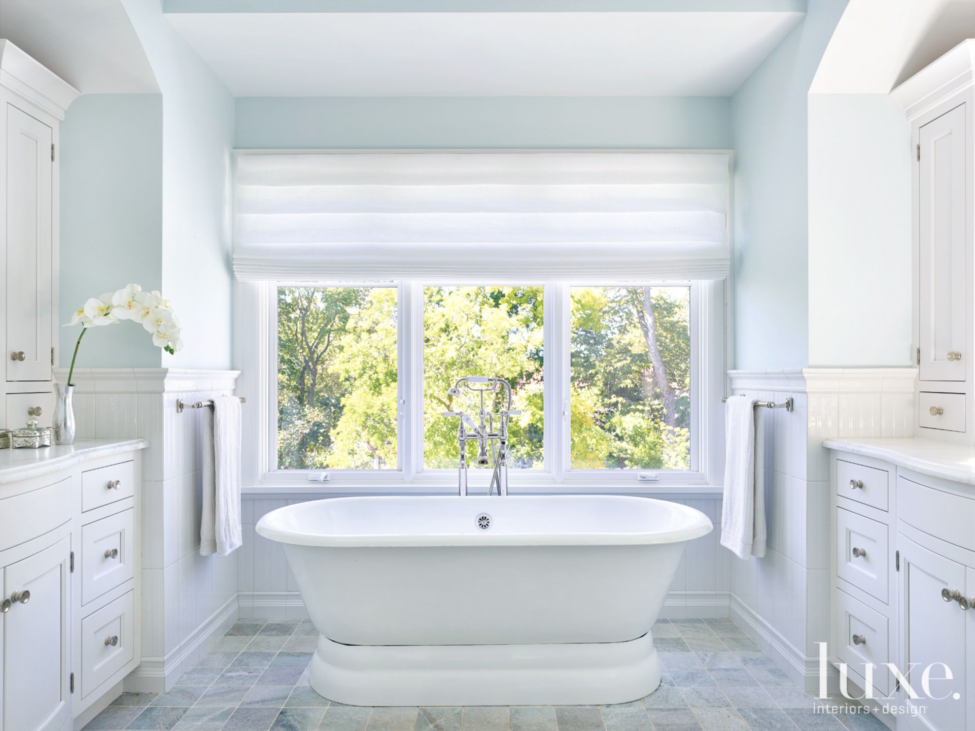 Tranquil Master Bathroom - Luxe Interiors + Design