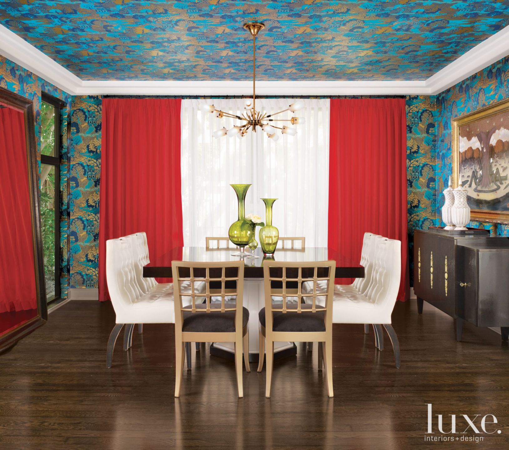 Asian Inspired Dining Room - Luxe Interiors + Design