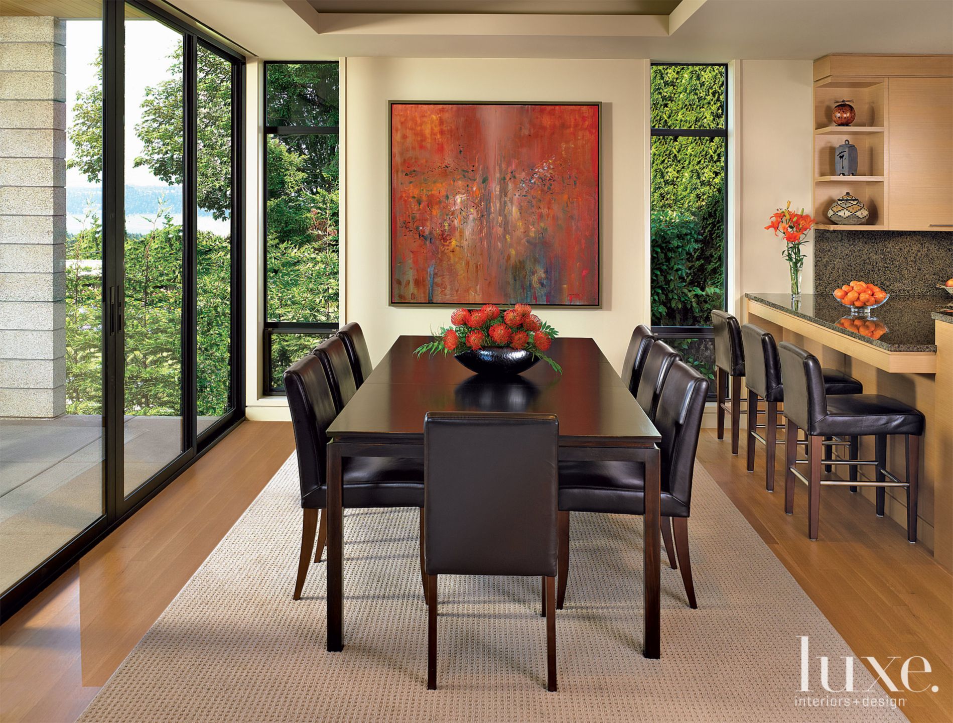 Neutral Modern Dining Room Luxe Interiors + Design