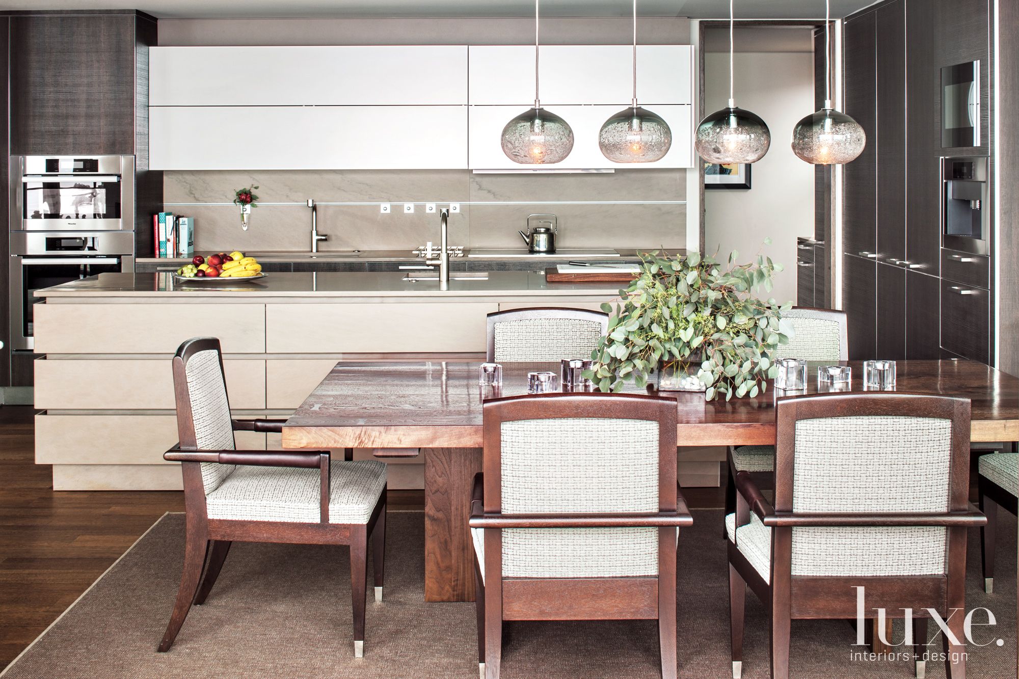 Wooden dining area - Luxe Interiors + Design