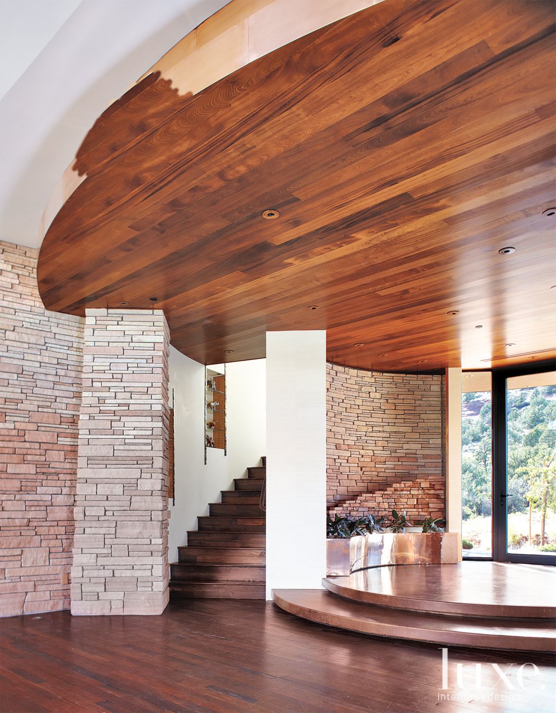 Neutral Rustic Foyer Luxe Interiors + Design