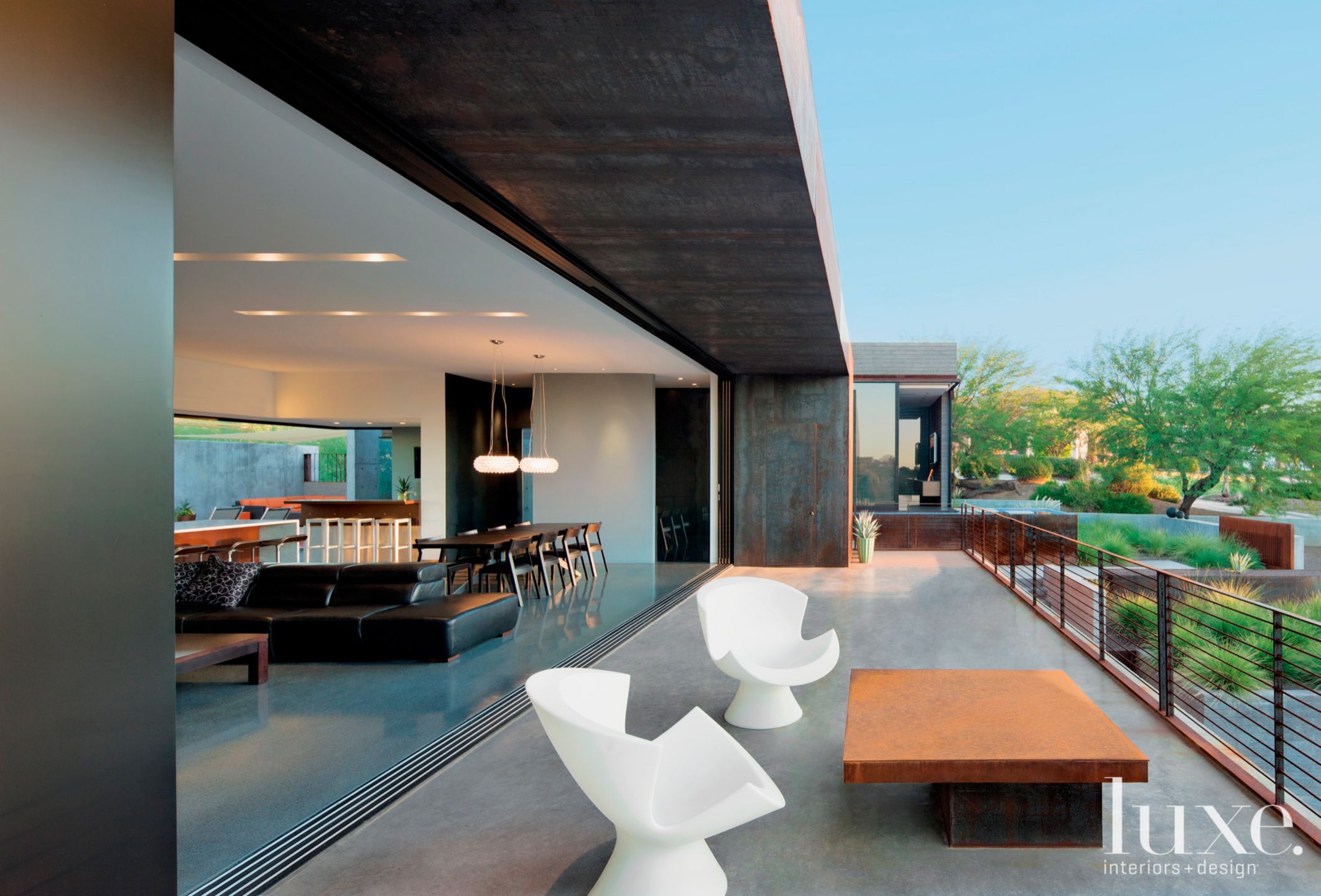 Modern Neutral Balcony Luxe Interiors + Design