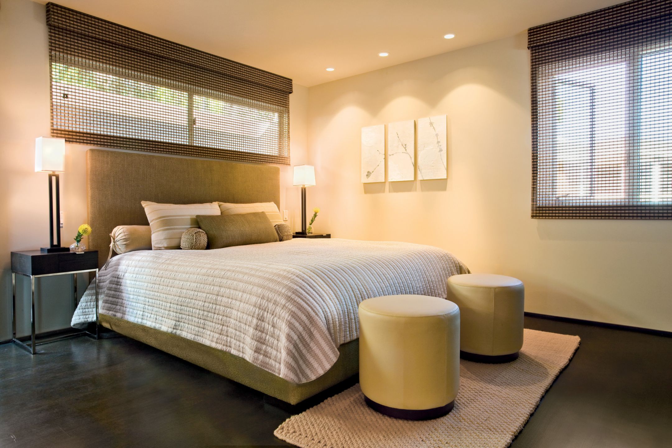 Contemporary Neutral Bedroom Luxe Interiors + Design