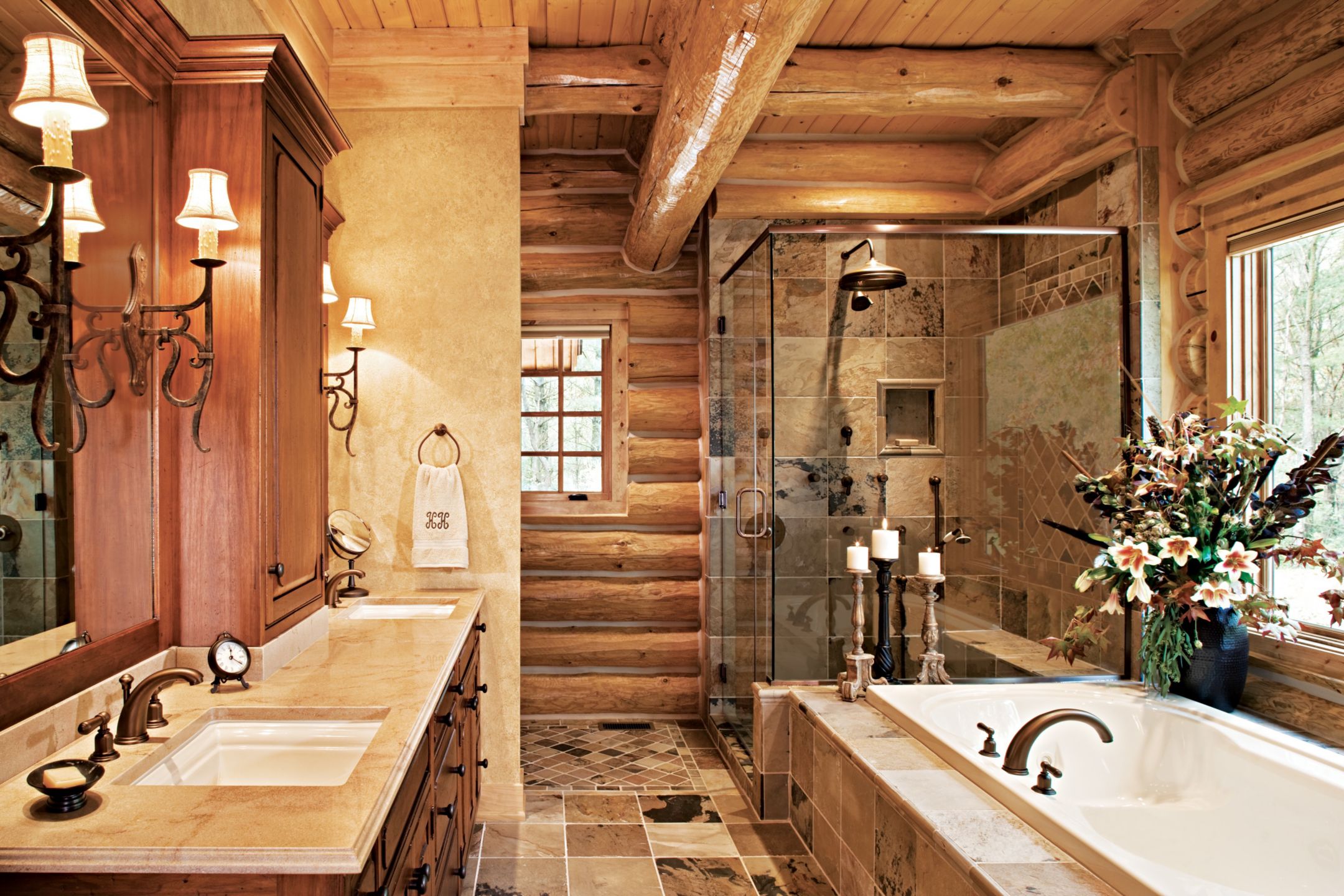 Rustic Master Bathroom Designs: Timeless Elegance in Natural Materials