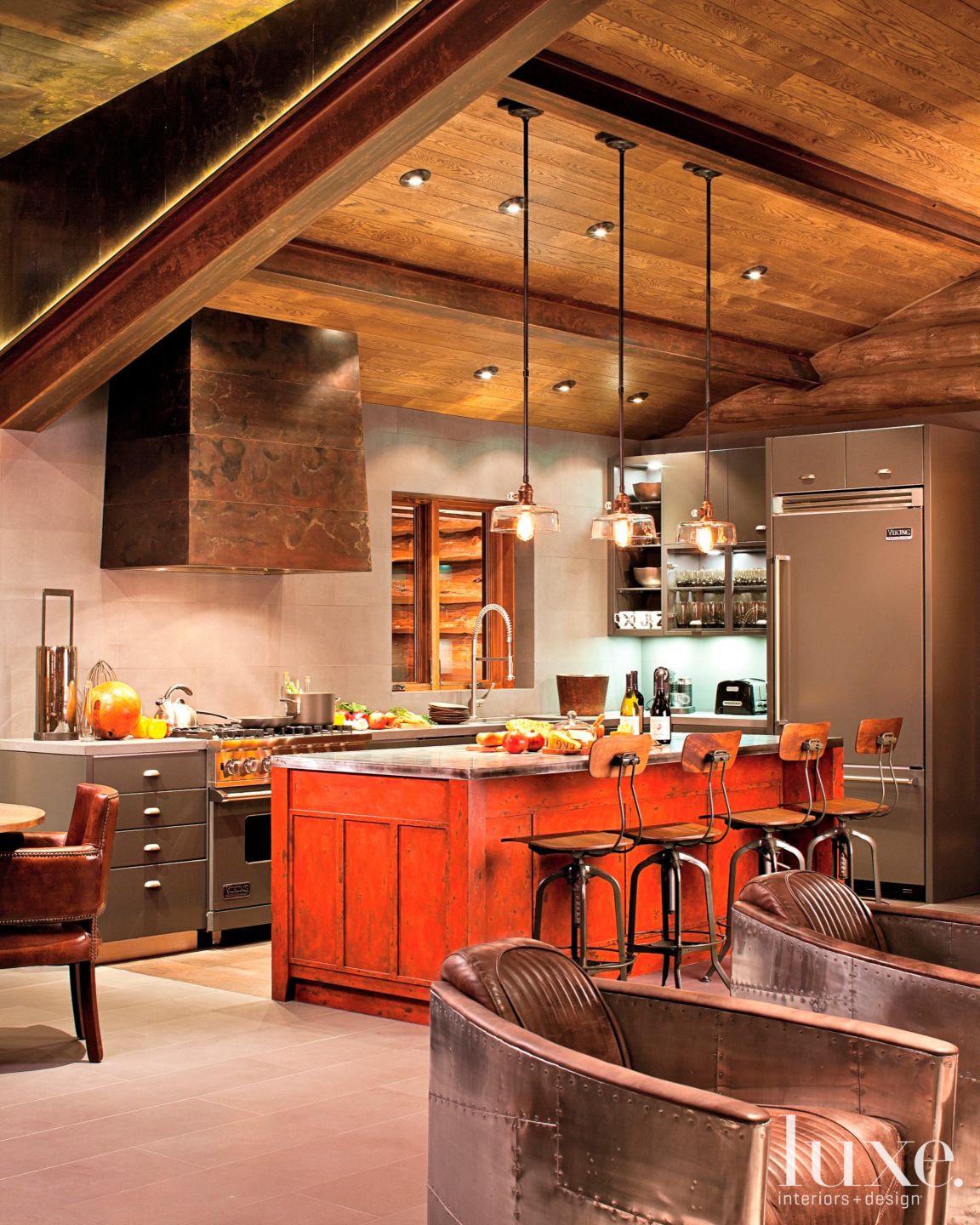 Rustic Metal Kitchen - Luxe Interiors + Design