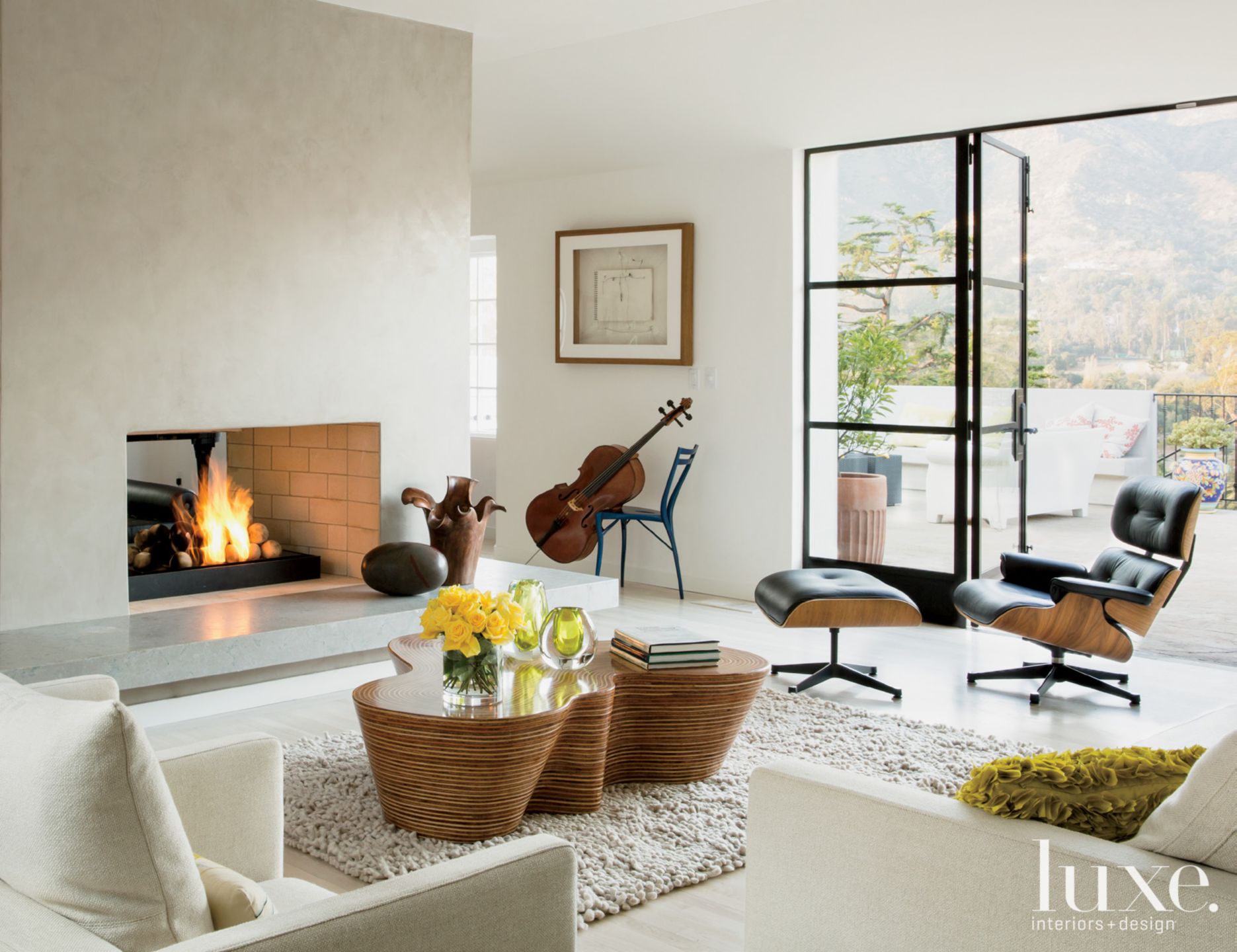 Modern Neutral Living Room with Coffee Table - Luxe Interiors + Design