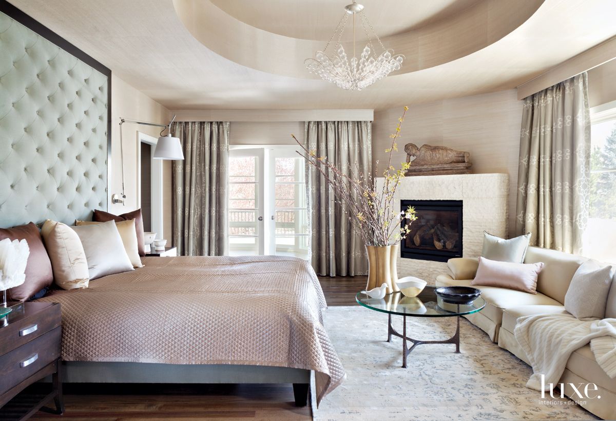 Traditional Neutral Master Bedroom with Tufted Headboard - Luxe ...