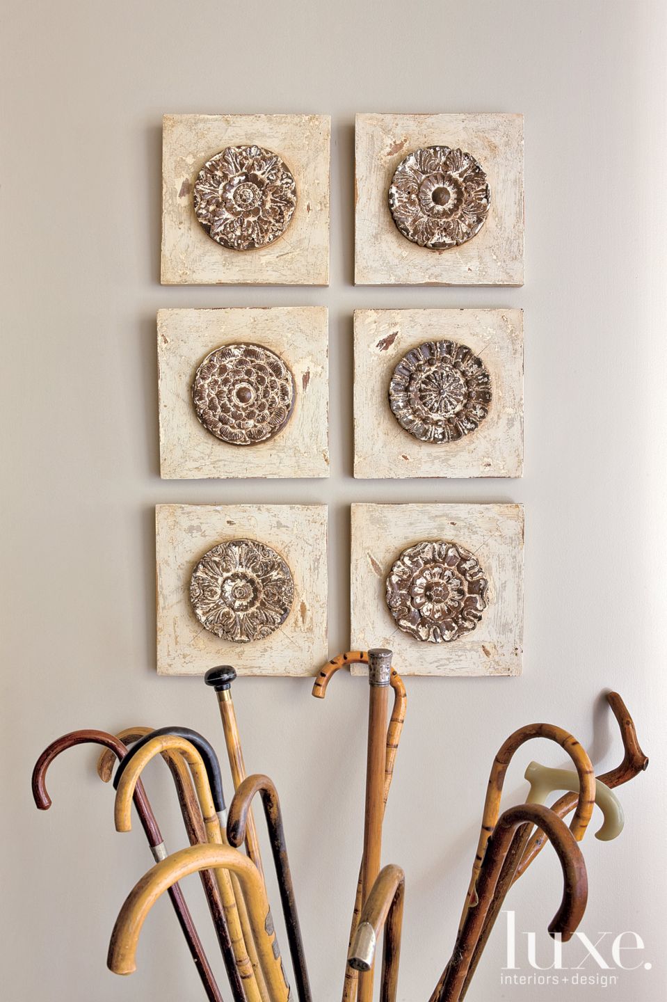 Transitional Neutral Foyer Accents Luxe Interiors + Design