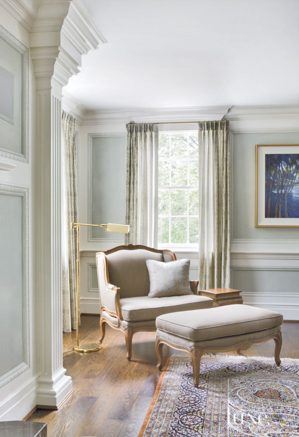 Traditional Powder Blue Living Room Luxe Interiors + Design