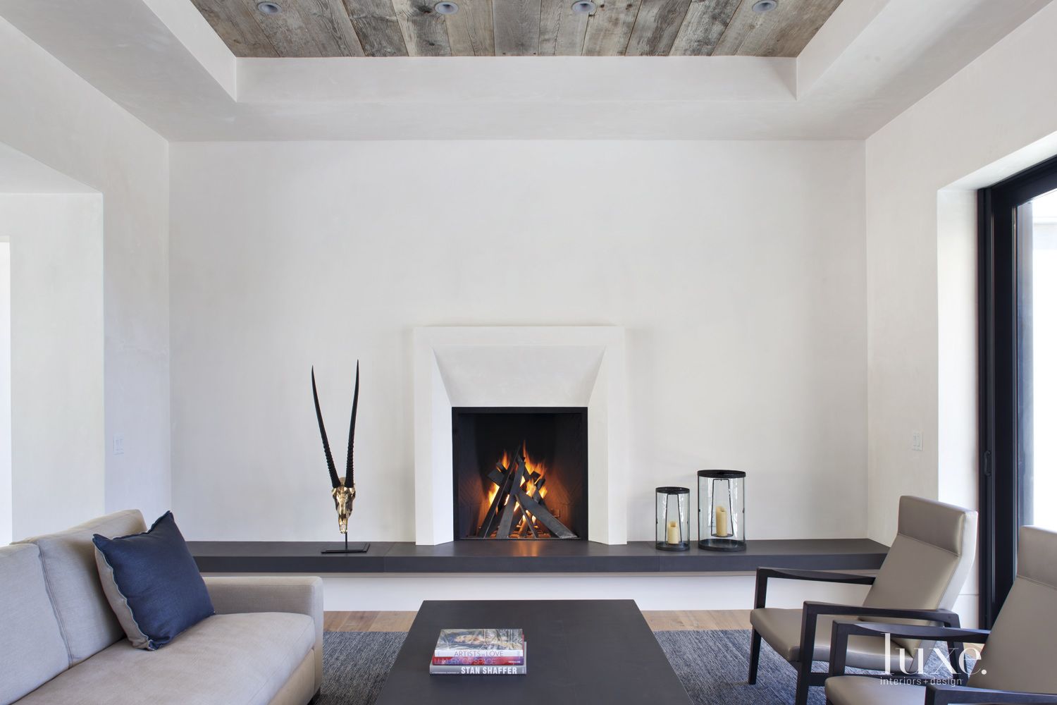White Mountain Living Room Fireplace Luxe Interiors + Design