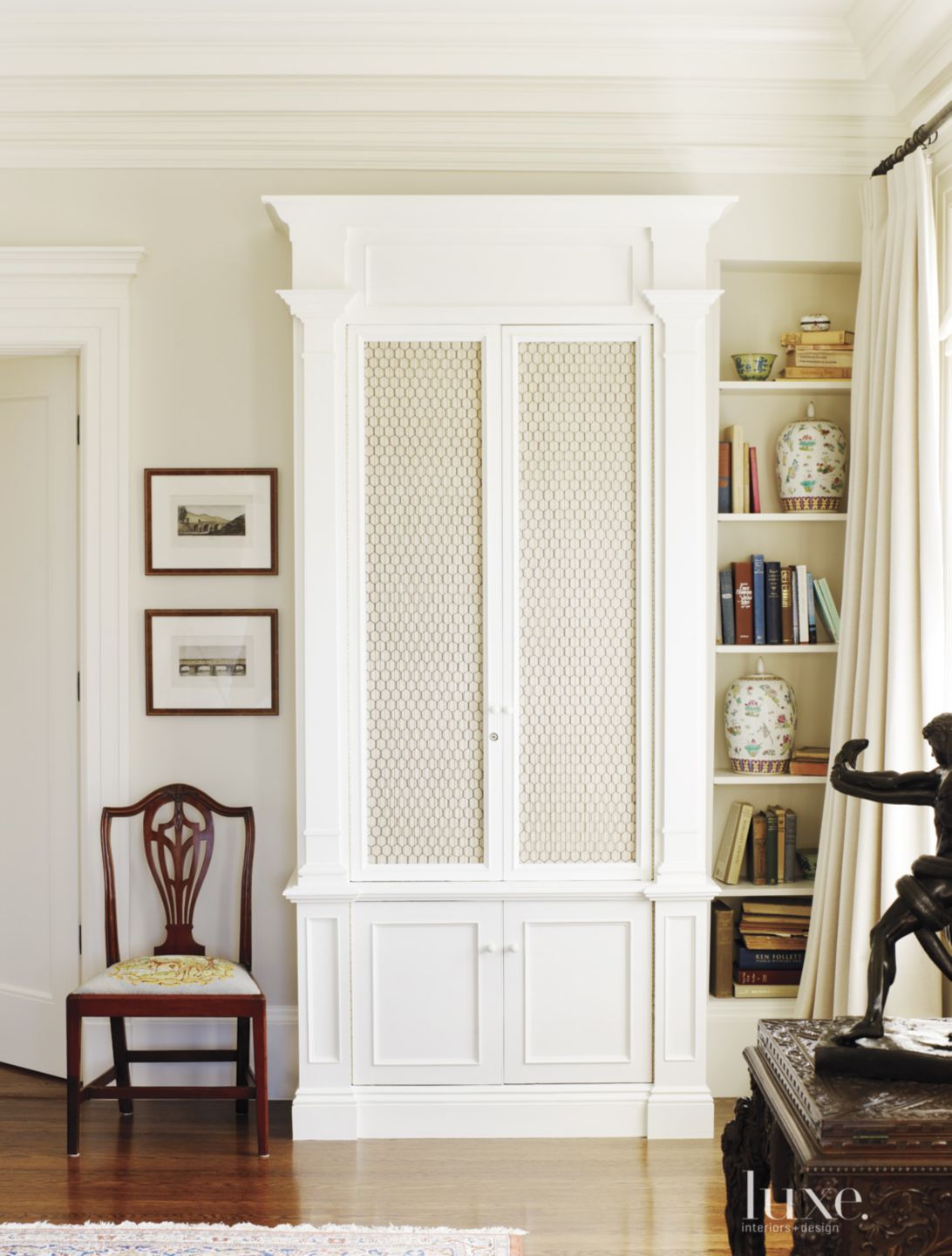 Traditional White Master Bedroom Luxe Interiors + Design