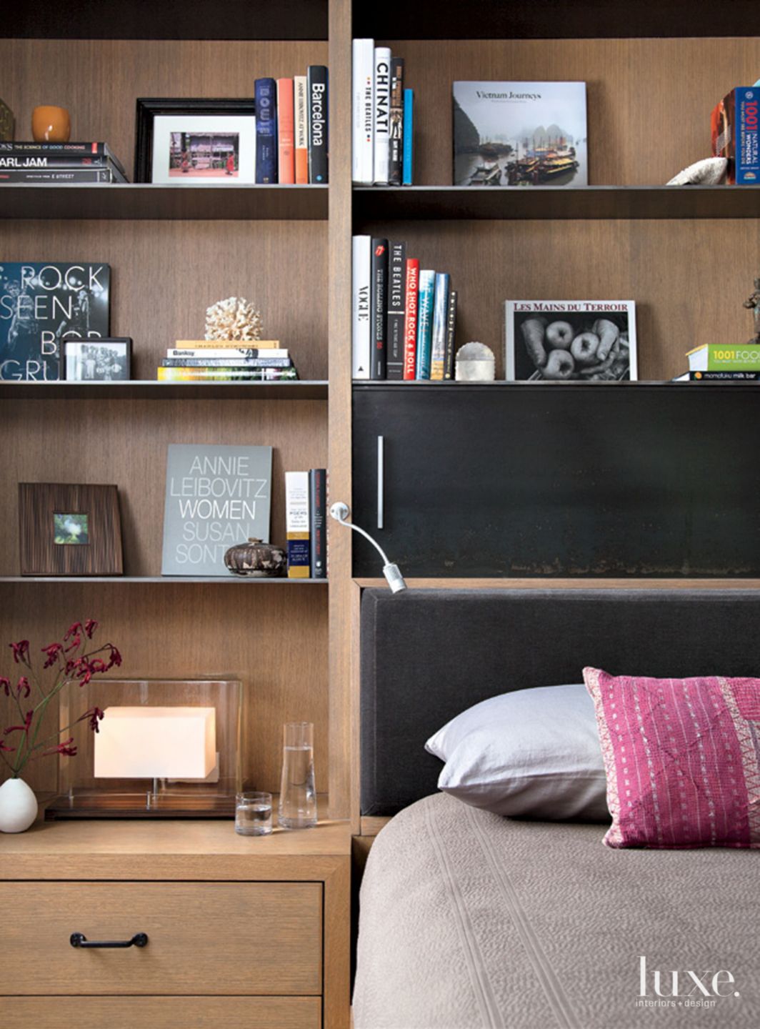 Modern Master Bedroom Wall Unit Luxe Interiors + Design