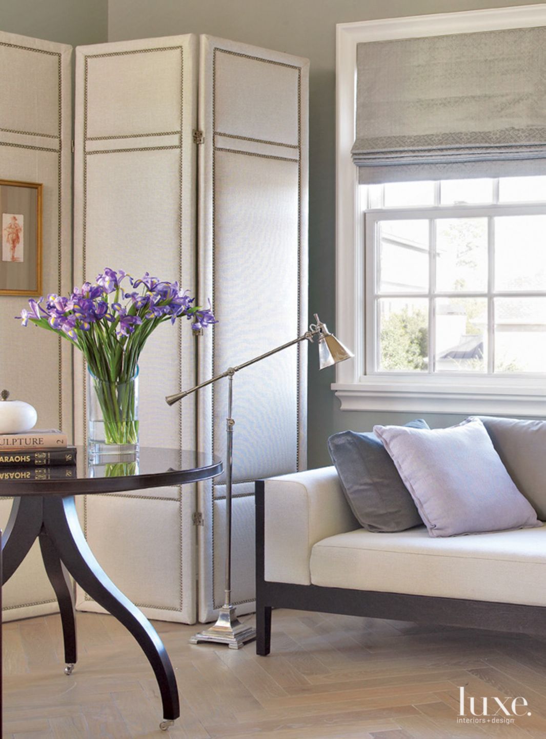 Transitional Master Bedroom Nook - Luxe Interiors + Design